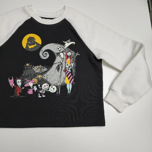 Unisex Boys Girls Disney Nightmare Before Christmas Fleece Sweatshirt Size M 7-8